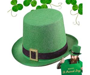 LearnLyrics Green Goblin Hat, St. Patrick's Day Green Hat, Top Hat Irish Day Costume Accessories, St. Patricks Day Celebration Hat for Home, Cosplay, School, Parade, Stage Performance