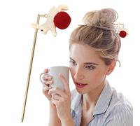 LearnLyrics Hair Shovels for Women, Metal Hair Clips | ALLAY HAIR FORK with Pendant, Elegant 5.7 Inch Bun Door, Decorative Hairpins for Daily Use