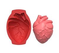 LearnLyrics Halloween Molds Heart Silicone Mould - Large Human Heart Silicone Mould | Reusable Cake Decorating Mould, Non-Stick Baking Tool for