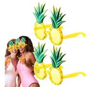 LearnLyrics Hawaiian Sunglasses - 2 Pairs Fruit Shape Sunglasses,Pineapple Novelty Glasses Hawaiian Tropical Eyewears for Kids Adults Booth Props