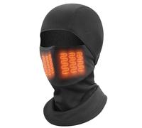 LearnLyrics Heated Balaclava - Rechargeable Winter Face Cover, 3 Speed Temperature Adjustable Neck Wrap, USB Heating System for Cold Protection | Motorcycle Ski Cap for Men Women