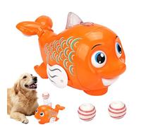 LearnLyrics Interactive Cat Toy - Automatic Rolling Ball for Indoor Cat with Music and Lights,Cute Walking Fish, Motion Activated, Kitten Toys for Bored Adult Pets