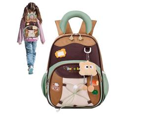 LearnLyrics Kids Backpack | 12.6 Inch Height Lightweight Cartoon Bags,Color-blocking Kids Bookbag with Adjustable Buckle,for 3 To 6 Years Old Preschool Elementary Travel Nursery Christmas Birthday