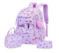 LearnLyrics Kids Backpack Breathable Lunch Box Pencil Box Bookbag