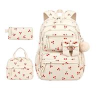 LearnLyrics Kids School Backpack Breathable Lunch Box Pencil Box Bookbag