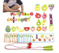 LearnLyrics Lacing Toy | Wooden Stringing Activities Educational Game,Educational Threading Toys - for Ages 3 + Boys Girls Learning Development Game Preschool Kids
