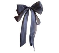 LearnLyrics Large Hair Bow Barrettes Large Bow Clip Hair Bow Clip Silky Satin Vintage Large Bow Tie Hairpin French Bow Tie Hair Clip