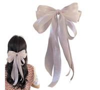 LearnLyrics Large Hair Clip, Hair Clip for Women | Silky Satin Barrettes Vintage Large Bow Hair Clip | French Bow Tie Hairpin, Hair Clip for
