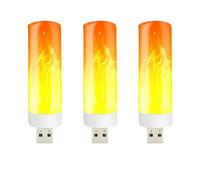 LearnLyrics Led Flame Bulb, Energy Saving Led Flame Bulb, Natural Light Bulbs, USB Rechargeable Led Flame Light Fireplace Lights, Warm Atmosphere Led Flame Effect Light for Room Bar Decor