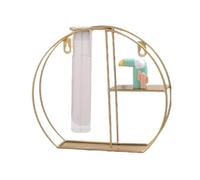 LearnLyrics Living Terrarium, Glass Planter with Stand - Propagation Vase Iron Desk Vase - Sturdy Hydroponic Vase for Family Friends, Colleagues for Culture