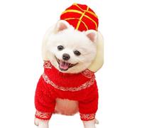 LearnLyrics Lunar New Year Pet Costume, Chinese Dog Costume, Lunar New Year Lantern Pet Cloth, Winter Coat Pet Clothes, Chinese Style Pet Cosplay Costumes for Cats