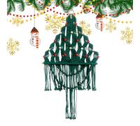 LearnLyrics Macrame Christmas Tree Set, Christmas Tree Craft Set for Beginners, Funny Macrame Kit, Stress Relief Knot Beginner Kit, Boho Style Christmas Tree Set for Family, Friends, Children