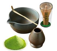 LearnLyrics Matcha Whisk Set, Matcha Set - Smooth Whisk for Matcha, Matcha Set for Ceremony Matcha Lovers, Matcha Bowl with Spout, Matcha Bowl Set, Japanese Matcha Set