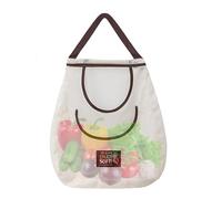 LearnLyrics Mesh Produce Bags - 10x15inch Breathable Storage, Hanging Reusable Vegetable Pocket, Washable Nylon Netting Sack with Hook | Wall Mount Pantry Organizer for Kitchen Home RV