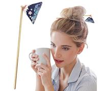 LearnLyrics Metal Hair Chopsticks, Hair Chopsticks | Alloy Hair Styling Tool with Pendant - Fashion Hairpin, 5.7 Inch Elegant Bun Holder for Home Travel
