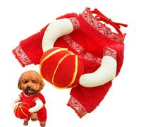 LearnLyrics Moon New Year Pet Costume,Chinese Dog Costume | Lantern Pet Costume for Moon New Year | Chinese Style Pet Winter Coat