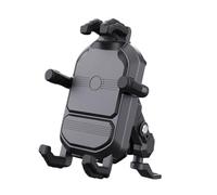 LearnLyrics Motorcycle Cell Phone Mount - Anti-Theft Mobile Phone Holder - Clamp & Secure Mounting Base for Scooter Atv Dirtbike Mountain Biking Cycling Gear Handlebar Accessories
