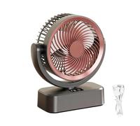 LearnLyrics Nightstand Fan - 6-Speed Rechargeable Digital Display Quiet