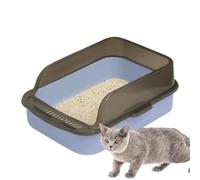 LearnLyrics Open Cat Litter Box - Open Top Control Control Cat Leak-Proof, Hygienic Cat Pan - Easy to Clean Kitten Toilet, High Size Litter for