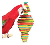 LearnLyrics Parrot Bird Toys | Bird Beak Trimmer Grinding Blocks - Colordul Parrot Foraging Blocks With Multi Layers For African Grey, Macaws, Conure, Cockatoos, Cockatiel