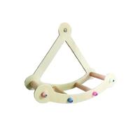 LearnLyrics Parrot Swing Perch - Pirate Ship Shape Parrot Swinging Wheel - Bird Cage Climbing Toy Resting Perches for Birds Physical Fitness for Bedroom, Balcony, Living Room