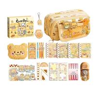 LearnLyrics Pencil Case Lice, Pencil Case | Cosmetic Makeup Bag Pen Holder | Portable Makeup Stationery Supplies for Teens Adults, Butter Bear Set, Se référer au descriptif, Refer to description