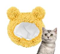 LearnLyrics Pet Bear Costume, Cute Cat Costume Bear Hat | Adjustable Warm Bear Hat for Cats - Cute Plush Pet Hat
