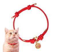 LearnLyrics Pet Cat Pendant Collar | Traditional Chinese Fu Pendant Necklace for Pet Cat - Spring Festival Pet Jewelry Luck and Fortune Symbol Necklace for Traveling