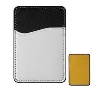 LearnLyrics Phone Wallet - Phone Wallet Stick on Laptop Card Holder for Back of Phone with Non Marking Adhesive for Banknotes, Driver's License, Silver, C, Se référer au descriptif, Refer to