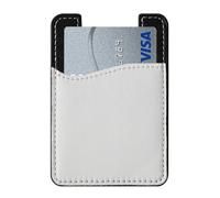 LearnLyrics Phone Wallet - Phone Wallet Stick on Laptop Card Holder for Back of Phone with Non Marking Adhesive for Banknotes, Driver's License, Silver, a, Se référer au descriptif, Refer to