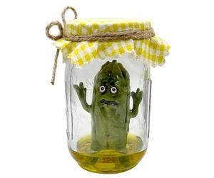 LearnLyrics Pickle Jar Decoration - Stylish Cucumbers Ornament, Pickle in a Jar Ornament, Miniature Handmade Piccalilli Sculpture | Creative Pickles Stylish Cucumbers Accessory for Home Decor