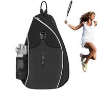 LearnLyrics Pickleball Backpack - Durable Shoulder Sling Bag, Large Capacity Racket Holder, Men Women Sports Organizer, Badminton Equipment Carry Case | Outdoor Fitness Training Gear for Court Use