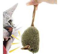 LearnLyrics Plush Mice Cat Toy - Realistic Interactive Sound, Long Haired Bird Singing Design, Scratch Resistant Bite Proof Material for Kitten Play | Self Entertaining Pet Toy for Indoor Home