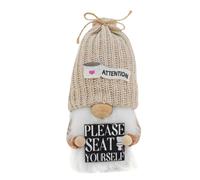 LearnLyrics Plush Toilet - 217g Swedish Tomte Figurine, Bathroom Decor, Cute Woolen Thread Doll Ornament | Soft Cloth Tabletop Decoration for Home Tiered Tray Gift
