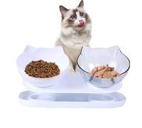 LearnLyrics Raised Cat Bowls - Non-slip Pet Water Bowl | Multifunctional Dog Food Feeders, Detachable Pet Feeding Station for Small Cats Dogs