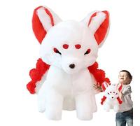 LearnLyrics Red Nine-Tailed Fox Plush Toy | Soft Fox Doll, Cute Cartoon Pet Toy - Comfortable Cuddling, Home Decoration