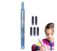 LearnLyrics Retractable Fountain Pen - 0.38mm Fine Nib Design, 5 Ink Sacs with Smooth Ink Flow | School Office Stationery for Doodling Journaling