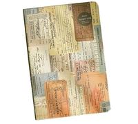 LearnLyrics Retro Journal Notebook - A5 Vintage Scrapbook Notepads - Colorful Notebook Journal, 100 Pages Notebook for Travel, Classroom, Work, Drawing