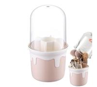 LearnLyrics Rotating Makeup Brush Holder, Rotary Makeup Organizer, Rotating Makeup Storage Box - Dustproof Storage Case for Makeup Brushes, Mascara,