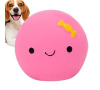 LearnLyrics Rubber Egg Dog Toy,Squeaky Cute Egg Doll Shape Dog Latex Rubber Ball - Squeak Pet Chew Four-color Egg For Interactive Fetch Play