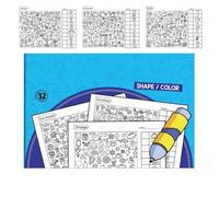 LearnLyrics Search and Find Game - Early Education Interactive Coloring Puzzle Game - Children Sticker Book | for Home Travel Classroom Kindergarten Bedroom