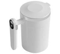 LearnLyrics Self-Stirring Coffee Mug - 400ml Portable Electric Drink Mixer, Automatic Digital Display Cup, Milk Cocoa Protein Shaker, Lazy Mixing Device | Travel Home Kitchen Gadget for Hot Beverages