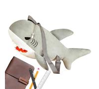 LearnLyrics Shark Plush, Shark Backpack, Shark Plush - Cute Unique Shark Plush Backpack - Soft Children's School Bag Animal Plush for Nurseries Children Adults, gray, Siehe Beschreibung, See
