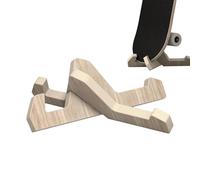 LearnLyrics Skateboard Stand - 1 Pair Ergonomic Design Wooden Wall Mount, Display Shelf, Snowboard Storage Rack | Indoor Storage for Home, Sports Shops, Schools Facility, 26.5cm/10.43 inches