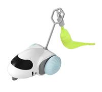 LearnLyrics Smart Cat Toy,Interactive Cat Toy Car - Interactive Cat Toy for Indoors, USB Rechargeable Automatic Car Toy for Cats, Moving Smart Cat Toy Car
