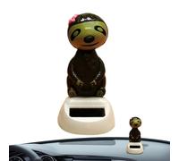 LearnLyrics Solar Dashboard Sloth - Automatic Dancer, Animated Swinging Hand Doll with Solar Power, Funny Shaking Animal for Car Interior | Table Decor Toy for Home Kids