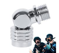 LearnLyrics Swivel Breathing Tube Coupler - L-Shape Right Angle Joint, Submerged Elastic Attachment, Cinematography Item, Deep Sea Discovery Component | Snorkeling Hardware within Marine Expeditions