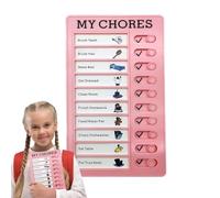 LearnLyrics Task Chart for Adults, Daily Task Chart for Children, Sliding Lists for Message Boards - Task Plan with Replacement Box for Adults, Children, Motorhome Daily Routine