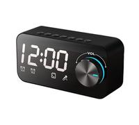 LearnLyrics Touch Alarm Clocks - Wireless Speaker Bedside, Desk Nightstand Displays, Compact Table Electronics, Sleek Home Accessories | Premium Mirror Touch Alarm Clocks Ideal for Bedroom Office Use