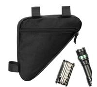 LearnLyrics Triangular Bicycle Frame Bag, Triangular Bicycle Pouch, Front Frame Storage Bag, Bicycle Storage Bag, Triangular Bag for Frame